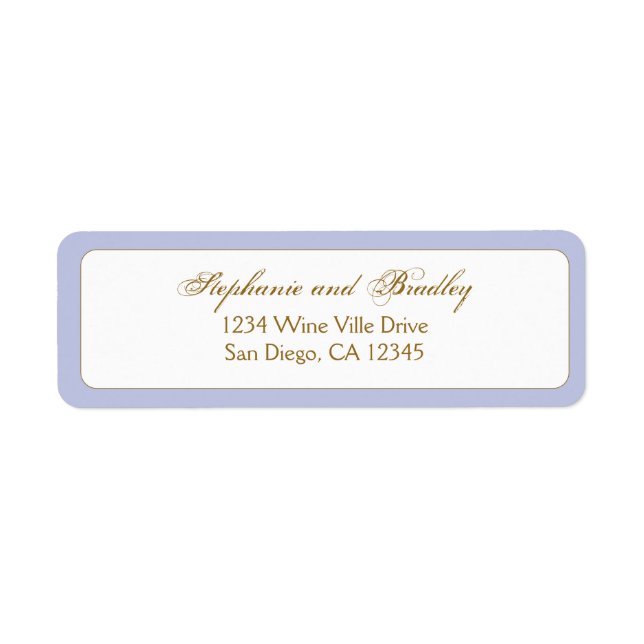 Modern Stylish Elegant Wedding Return Address (Front)