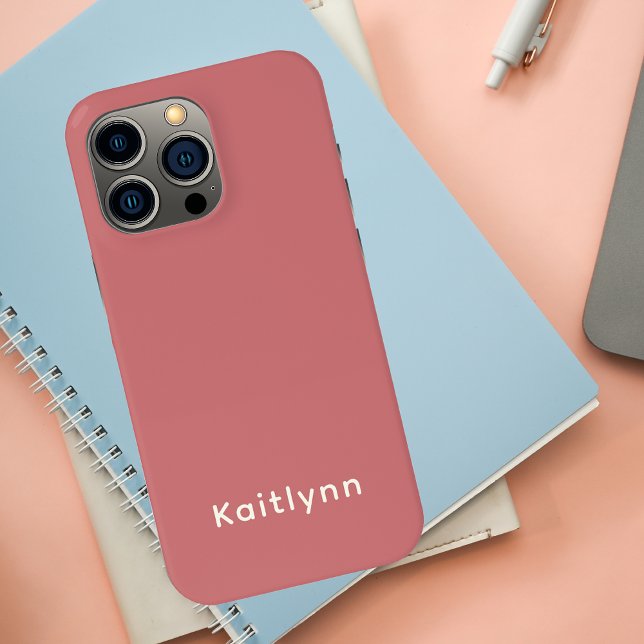 Modern Stylish Girly Chic Minimal Trendy Pink Case-Mate iPhone Case (Creator Uploaded)