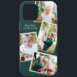 Modern stylish gold multi photo family electronic iPhone 12 pro max case<br><div class="desc">Modern stylish gold multi photo family electronic phone case design. Ideal birthday,  Christmas,  mothers day or Fathers day design. Colours can be changed.</div>