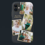 Modern stylish gold multi photo family electronic iPhone 11 case<br><div class="desc">Modern stylish gold multi photo family electronic phone case design. Ideal birthday,  Christmas,  mothers day or Fathers day design. Colours can be changed.</div>