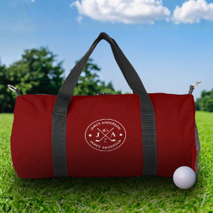 Modern Stylish Golfer Monogram & Name Personalised Duffle Bag