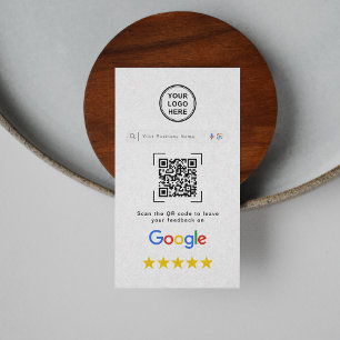Modern Stylish Google Review QR Code Business Card