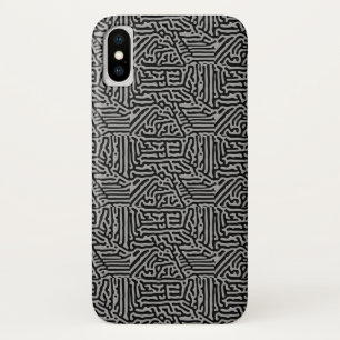 Modern  Stylish Grey & Black Classic   iPhone X Case