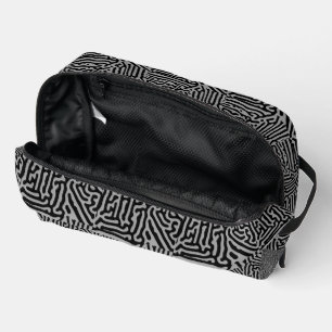 Modern  Stylish Grey & Black Classic   Dopp Kit