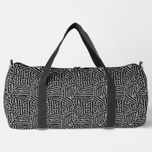 Modern  Stylish Grey & Black Classic   Duffle Bag