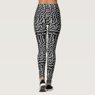 Modern Stylish Grey & Black Classic Leggings