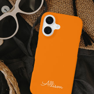Modern Stylish Handwritten Script Monogram iPhone 16 Case