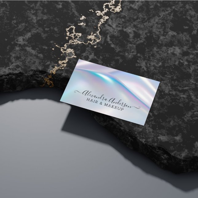 Modern Stylish Holographic Elegant Iridescent  Business Card (Modern Stylish Holographic Elegant Iridescent Business Card)