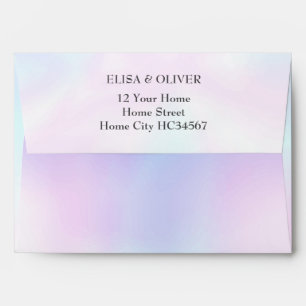 Modern Stylish Holographic Return Address Envelope