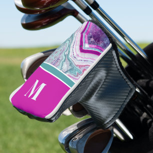 Modern Stylish Initial Monogram  Golf Head Cover