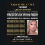 Modern & Stylish Job Seekers Curriculum Vitae Flyer<br><div class="desc">Modern & Stylish Job Seekers Curriculum Vitae Flyer by The Business Card Store.</div>