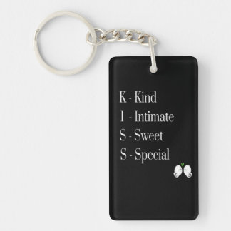 Modern - stylish " Kiss " full form of Keychain