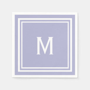 Modern Stylish Lavender Custom Monogram Napkin