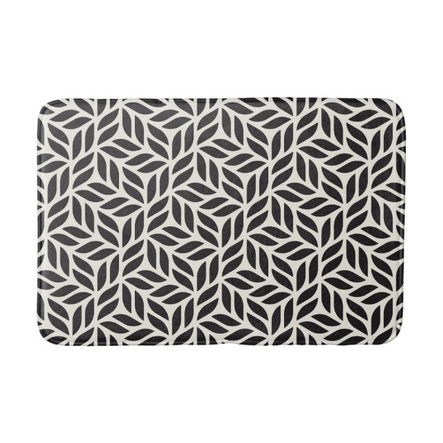 Modern Stylish Leaf Pattern Bath Mat (Front)