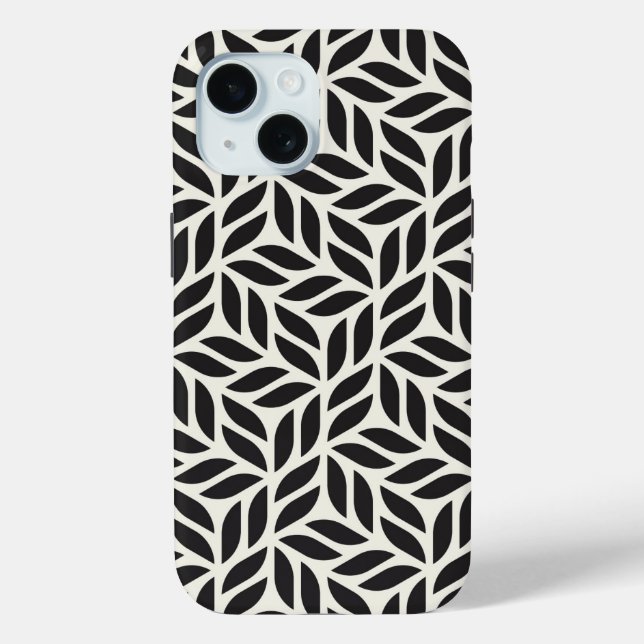 Modern Stylish Leaf Pattern Case-Mate iPhone Case (Back)