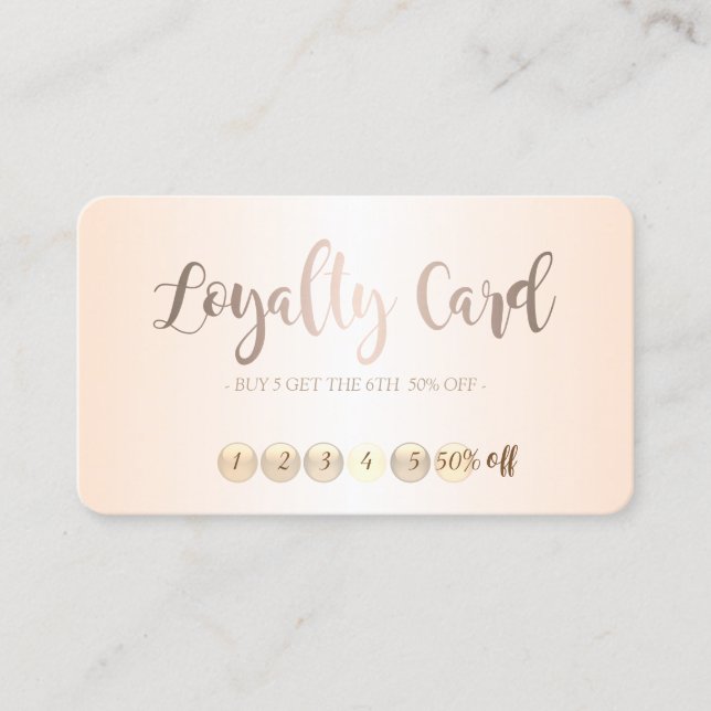 Modern Stylish Makeup  Loyalty Card (Front)