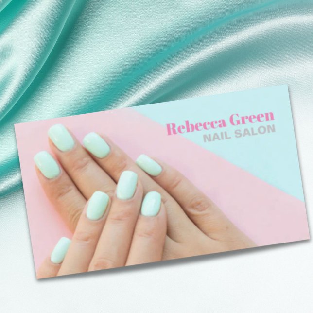 Modern Stylish Manicurist Nail Artist Nail Salon Business Card (Modern Stylish Manicurist Nail Artist Nail Salon Business Card)