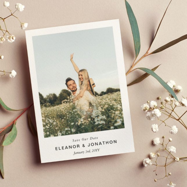 Modern Stylish Minimal Photo Save the Date (Creator Uploaded)