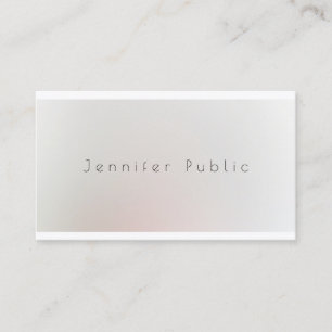 Modern Stylish Minimalist Design Clean Plain Luxe Business Card