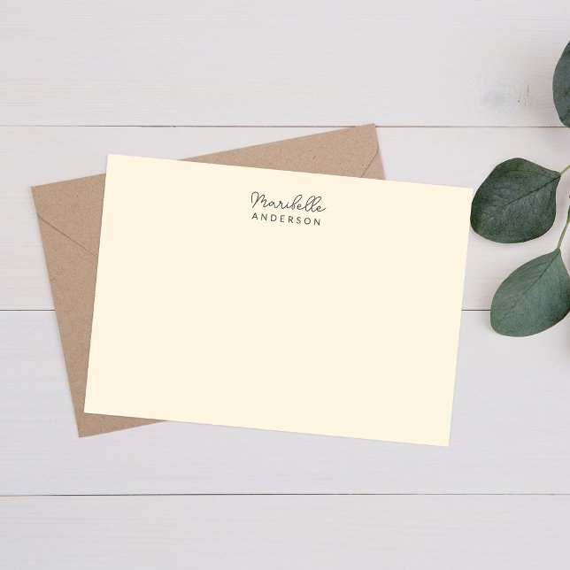 Modern Stylish Minimalist Monogram Name  Stationery (Creator Uploaded)