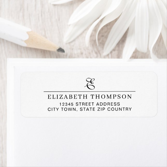 Modern Stylish Monogram Name Address (Insitu)