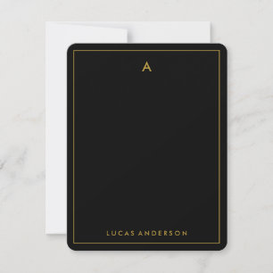 Modern Stylish Monogrammed Stationery Note Card