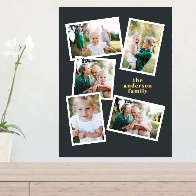 Modern stylish multi photo family home decor black (In Situ (Entry Table))