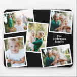 Modern stylish multi photo family home decor black mouse mat<br><div class="desc">Modern stylish multi photo family home decor. The black colour can be changed.</div>