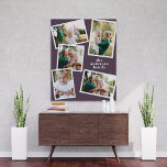 Modern stylish multi photo family purple decor<br><div class="desc">Modern stylish multi photo family home decor. Modern purple colour can be changed.</div>