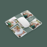Modern stylish multi photo family sage green gift mouse mat<br><div class="desc">Modern stylish multi photo family home decor. The sage green colour can be changed.</div>