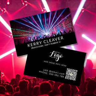 Modern Stylish Music DJ Party Concert Planner  Business Card