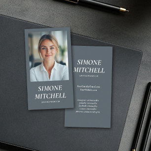 Modern Stylish Neutral Social Media Professional Business Card