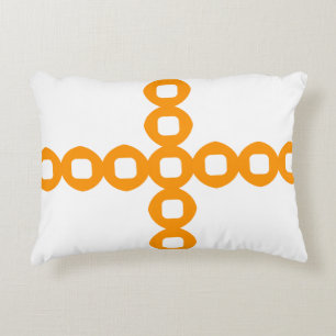 Modern Stylish Orange Unique Design Decorative Cushion