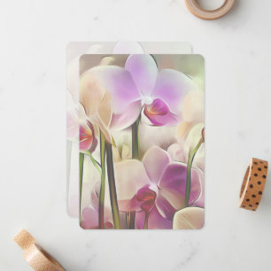 Modern Stylish Orchids   Add Your Name Card