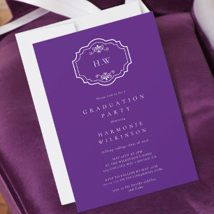 Modern stylish photo college graduation  invitation