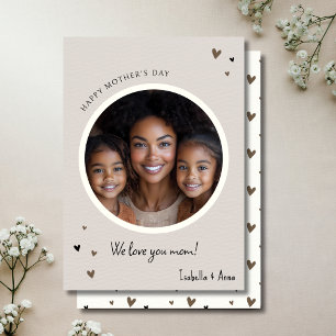Modern Stylish Photo Happy Mother's Day Holiday Card
