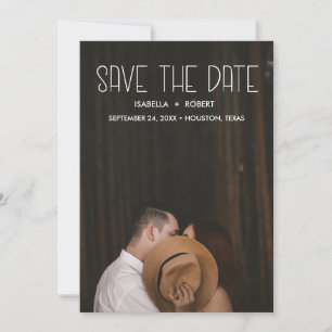 Modern STYLISH photo save the date personalised