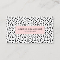 Modern Stylish Pink & Black Dots | Custom Colour