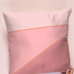 Modern Stylish Pink Colour Block Cushion