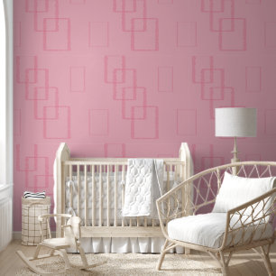 modern stylish Pink Geometric Square Speckled Wallpaper
