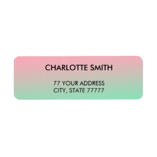 Modern Stylish Pink & Green Gradient Customisable 