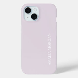 Modern Stylish Pink Monogram  iPhone 15 Case