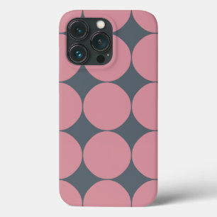 Modern Stylish Pink Polka Dot iPhone 13 Pro Case