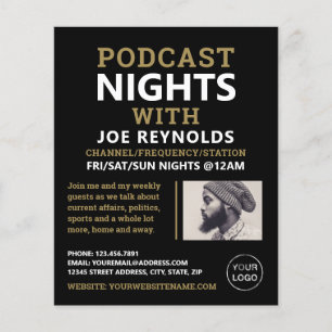 Modern & Stylish Podcaster, Podcast Advertising Flyer