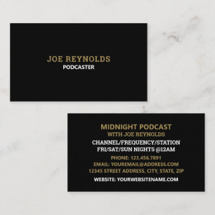 Modern & Stylish Podcaster, Podcast Business Card