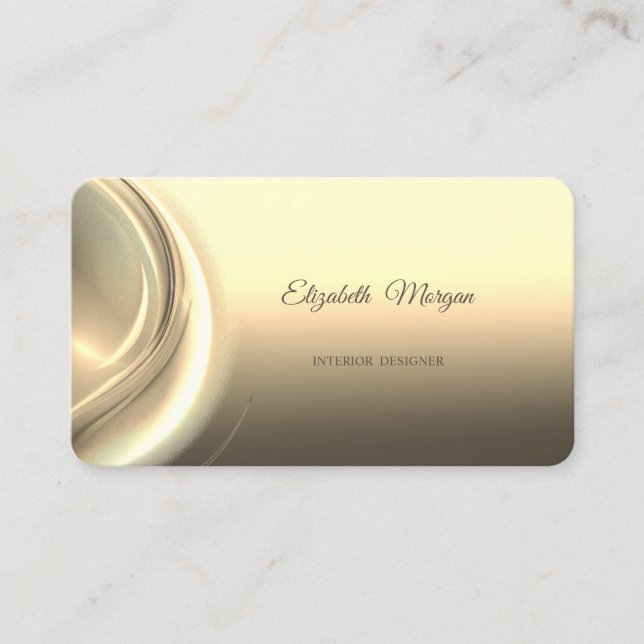 Modern Stylish Professional,Black ,Gold Business Card (Front)