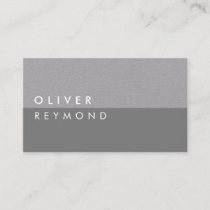 modern & stylish professional grey-on-grey business card