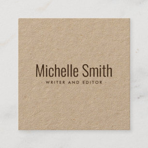 Modern stylish professional Kraft paper Square Business Card