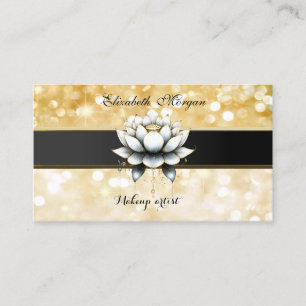 Modern Stylish Professional Lotus Bokeh Business Card