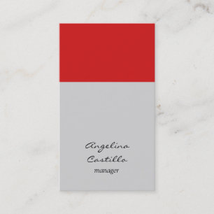 Modern Stylish Red Stripe Light Grey Background Business Card
